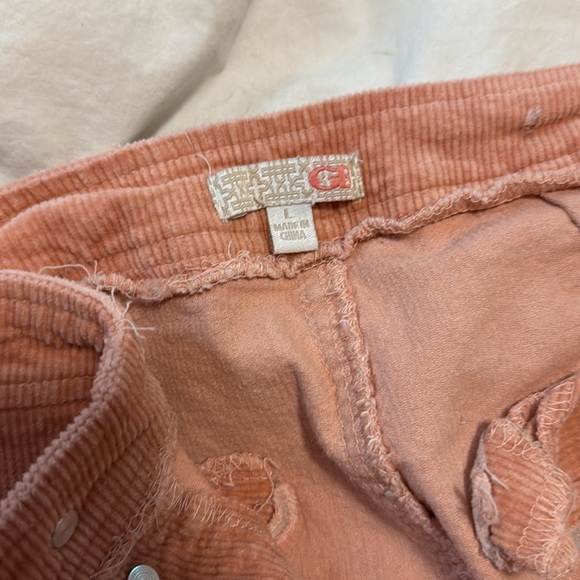 Gianni Bini Pink corduroy pants Size 8 five button front and wide leg - Picture 2 of 6